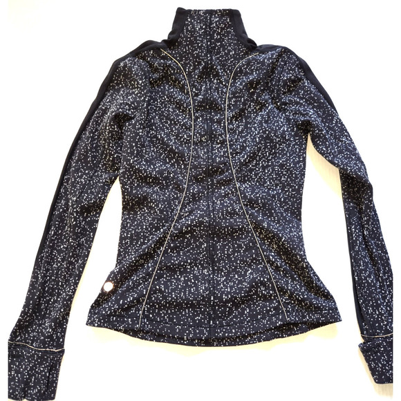 Lululemon Run Briskly 1/2 Zip Jacquard Black White Black Women's Sz 6 - Picture 7 of 14